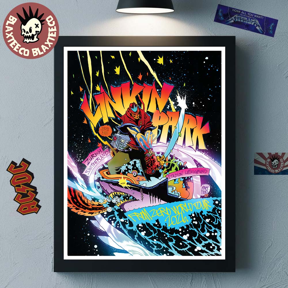 Linkin Park From Zero 2026 Tour Zurich Switzerland Poster At Stadion Letzigrund On June 30 2026 Home Decor Poster Canvas