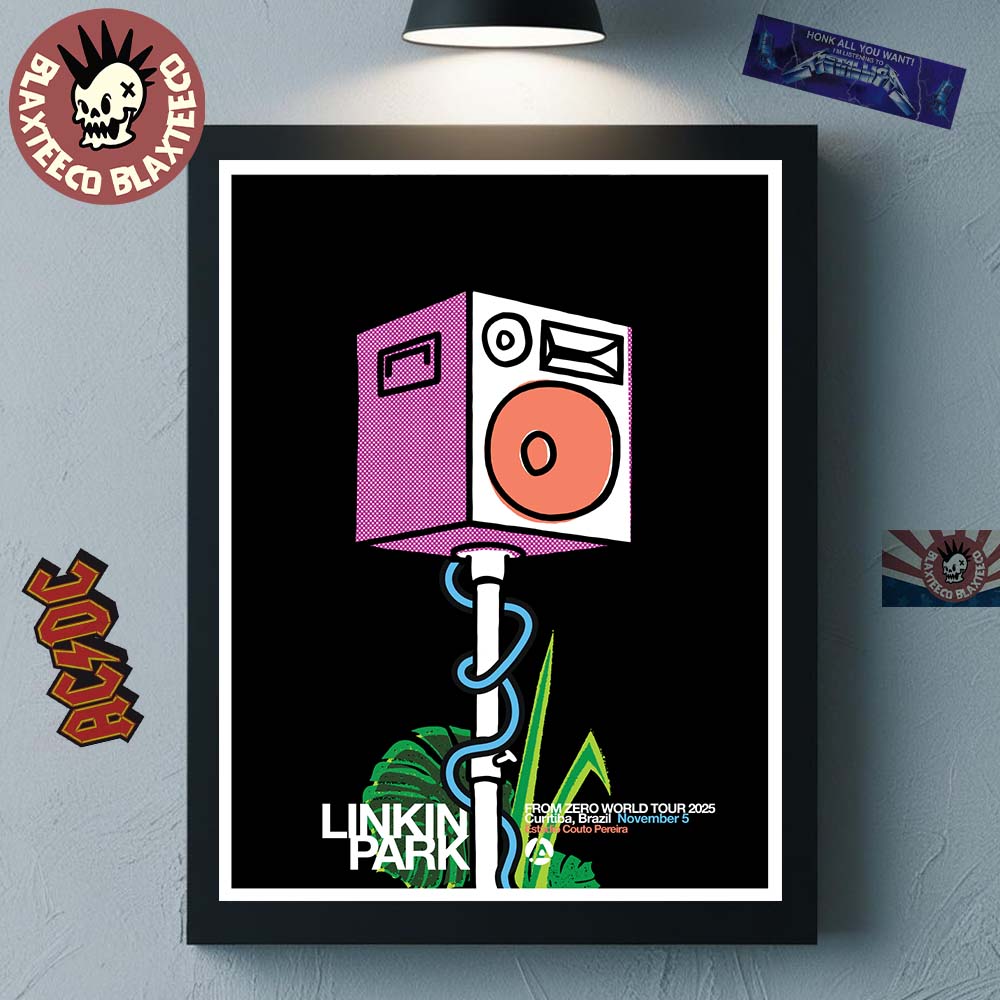 Linkin Park From Zero World Tour 2025 Curitiba Brazil Poster At Estadio Couto Pereira On November 5 2025 Home Decor Poster Canvas