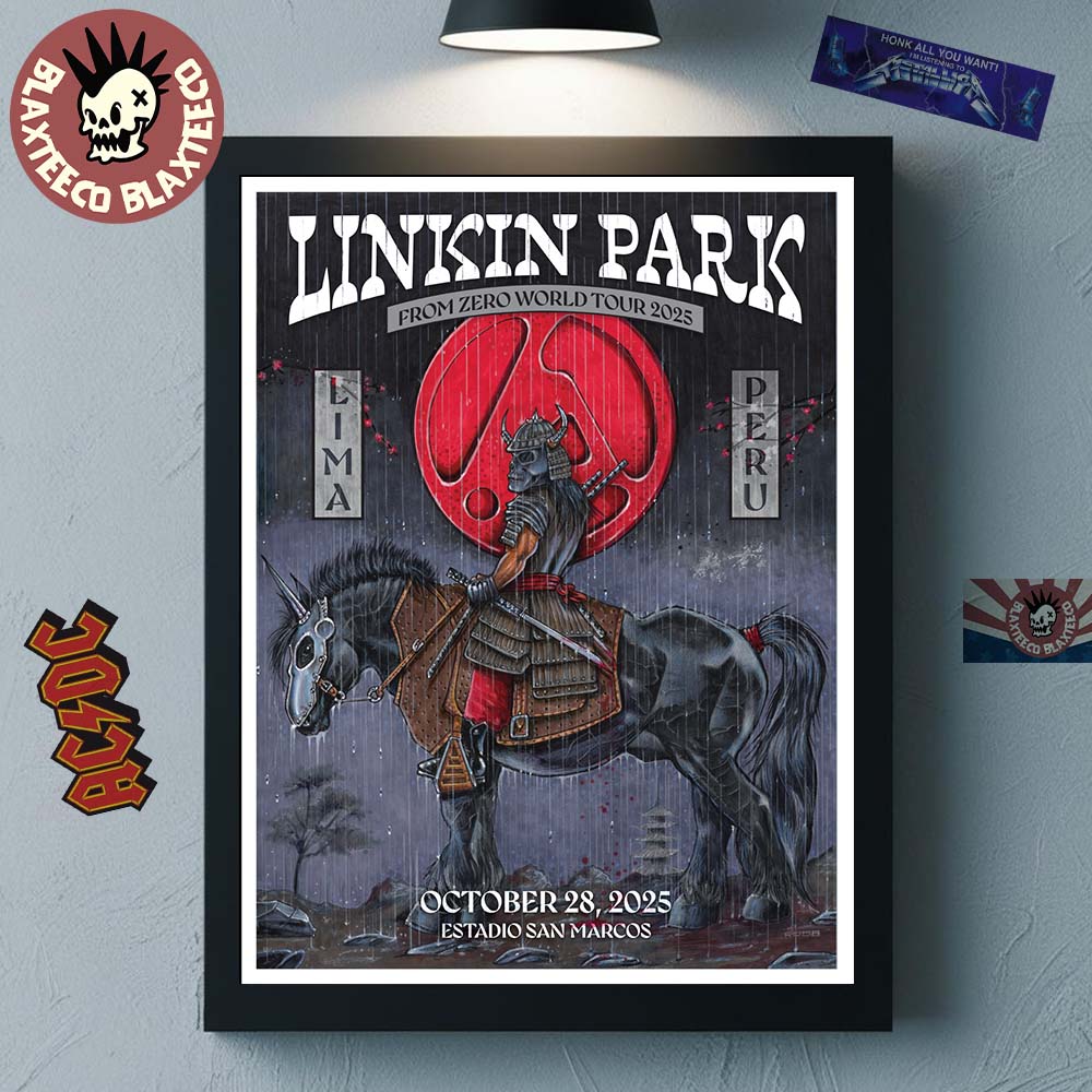 Linkin Park From Zero World Tour 2025 Lima Peru Poster At Estadio San Marcos On October 28 2025 Home Decor Poster Canvas