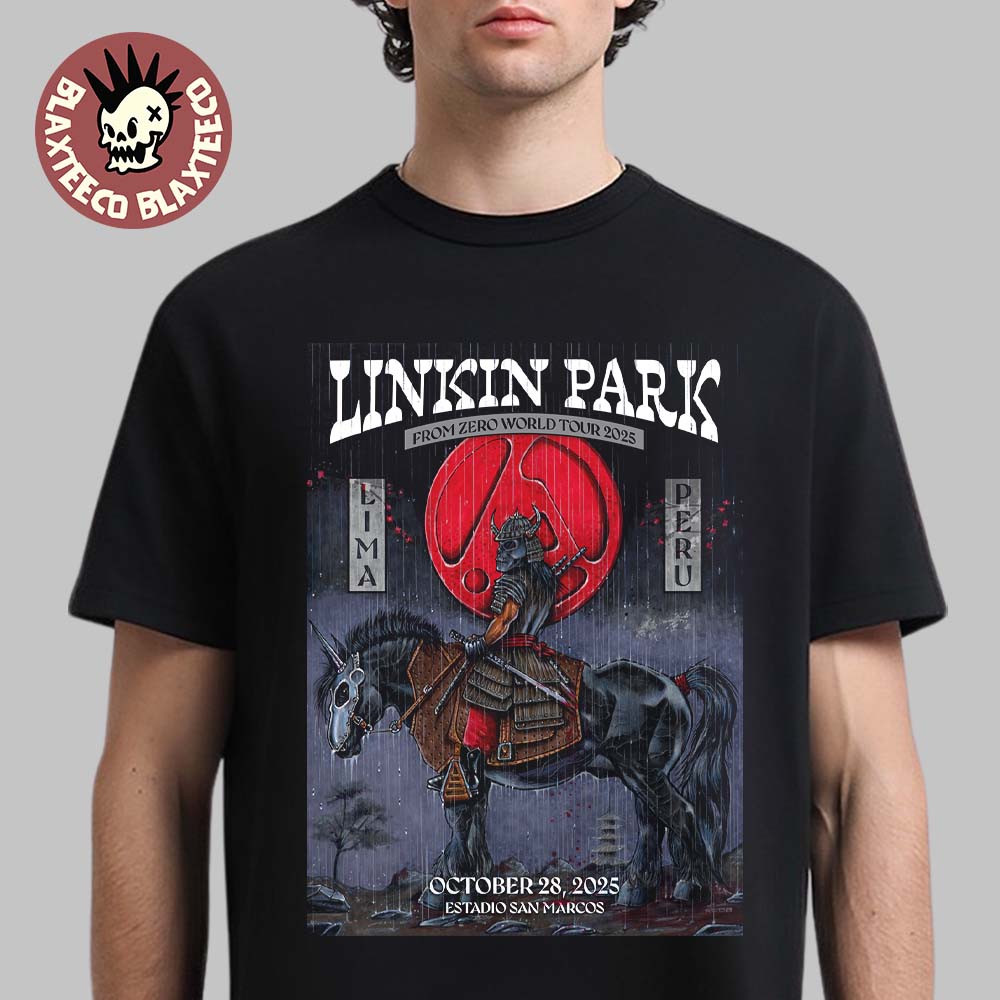 Linkin Park From Zero World Tour 2025 Lima Peru Poster At Estadio San Marcos On October 28 2025 T-Shirt