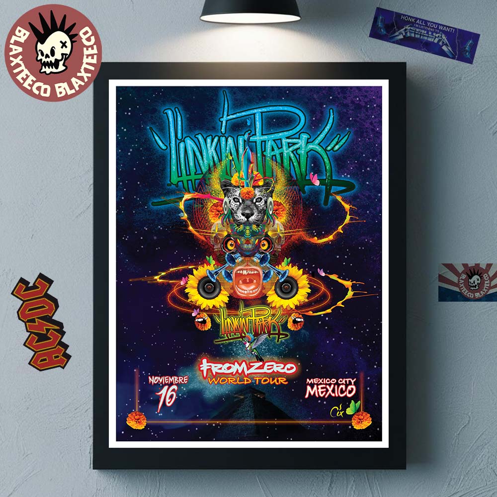 Linkin Park From Zero World Tour 2025 Mexico City Mexico Poster On November 16 2025 Home Decor Poster Canvas