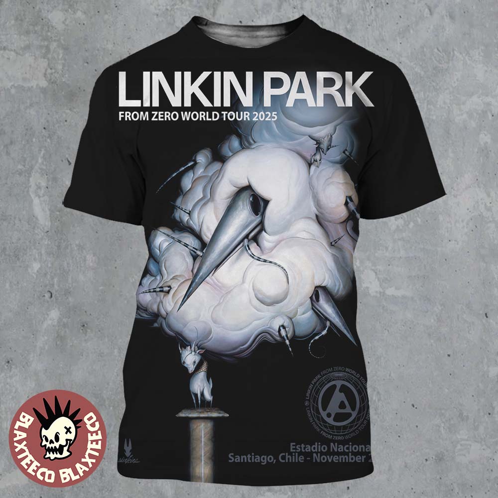 Linkin Park From Zero World Tour 2025 Santiago Chile Poster At Estadio National On November 2 2025 All Over Print Shirt