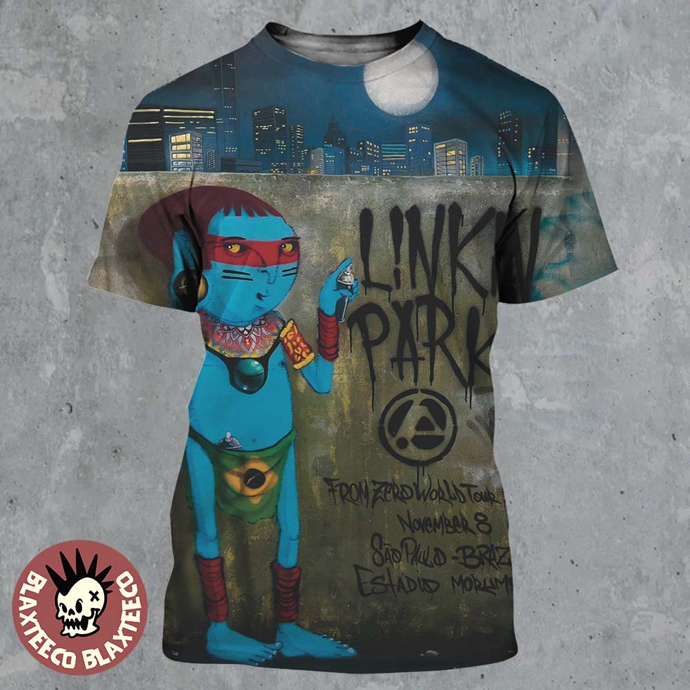 Linkin Park From Zero World Tour 2025 Sao Paulo Brazil Night 2 Poster At MorumBis On November 9 2025 All Over Print Shirt