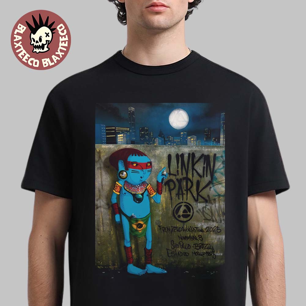 Linkin Park From Zero World Tour 2025 Sao Paulo Brazil Night 2 Poster At MorumBis On November 9 2025 T-Shirt