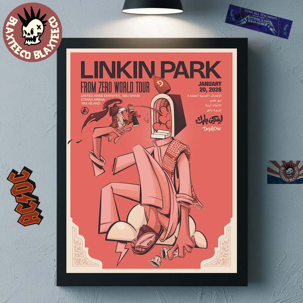 Linkin Park From Zero World Tour 2026 Abu Dhabi Poster At Etihad Arena Yas Island On January 20 2026 Home Decor Poster Canvas