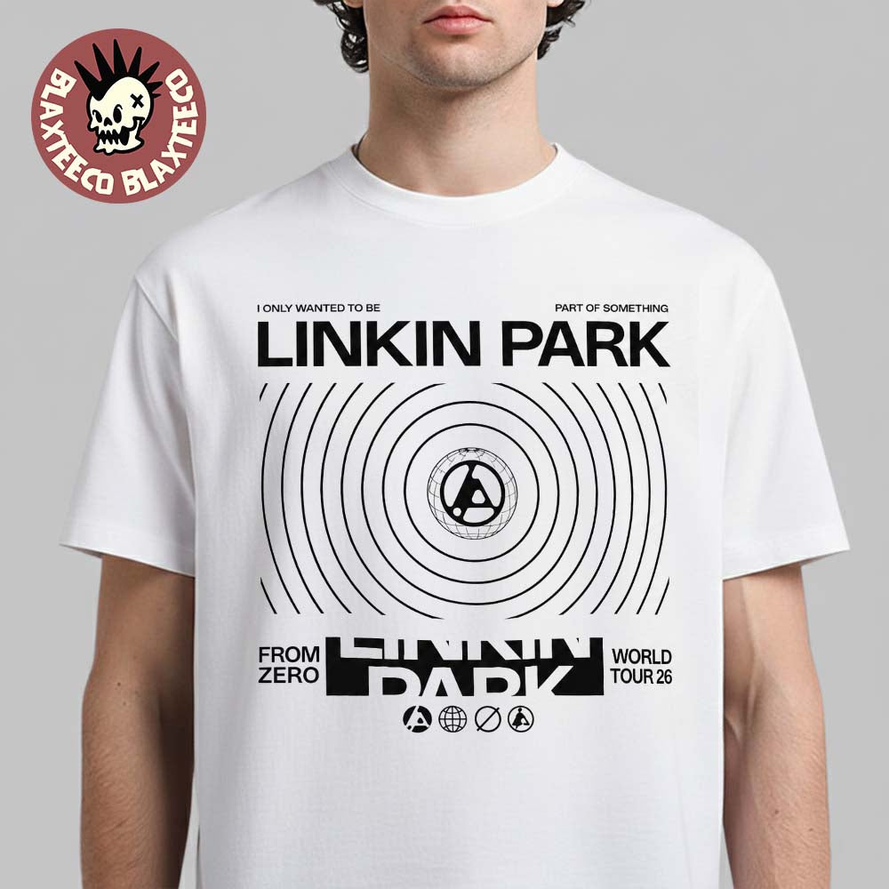 Linkin Park From Zero World Tour 2026 Europe And UK Merch Signal White T-Shirt