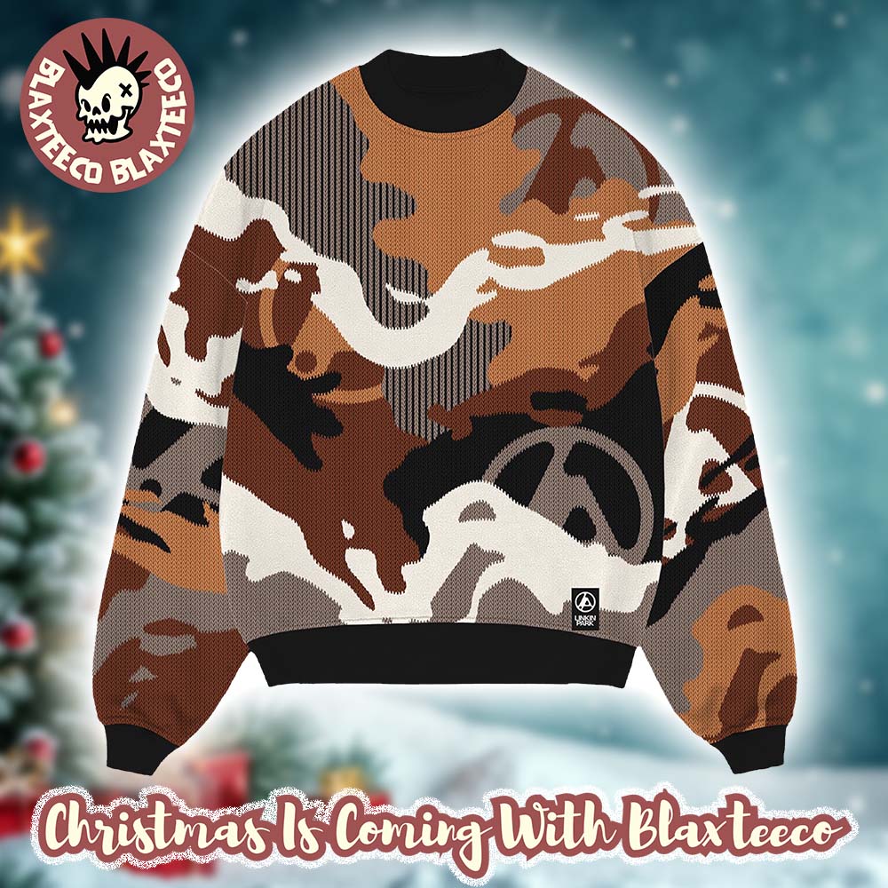 Linkin Park Holiday 2025 Collection LP Camo Logo Christmas Sweater