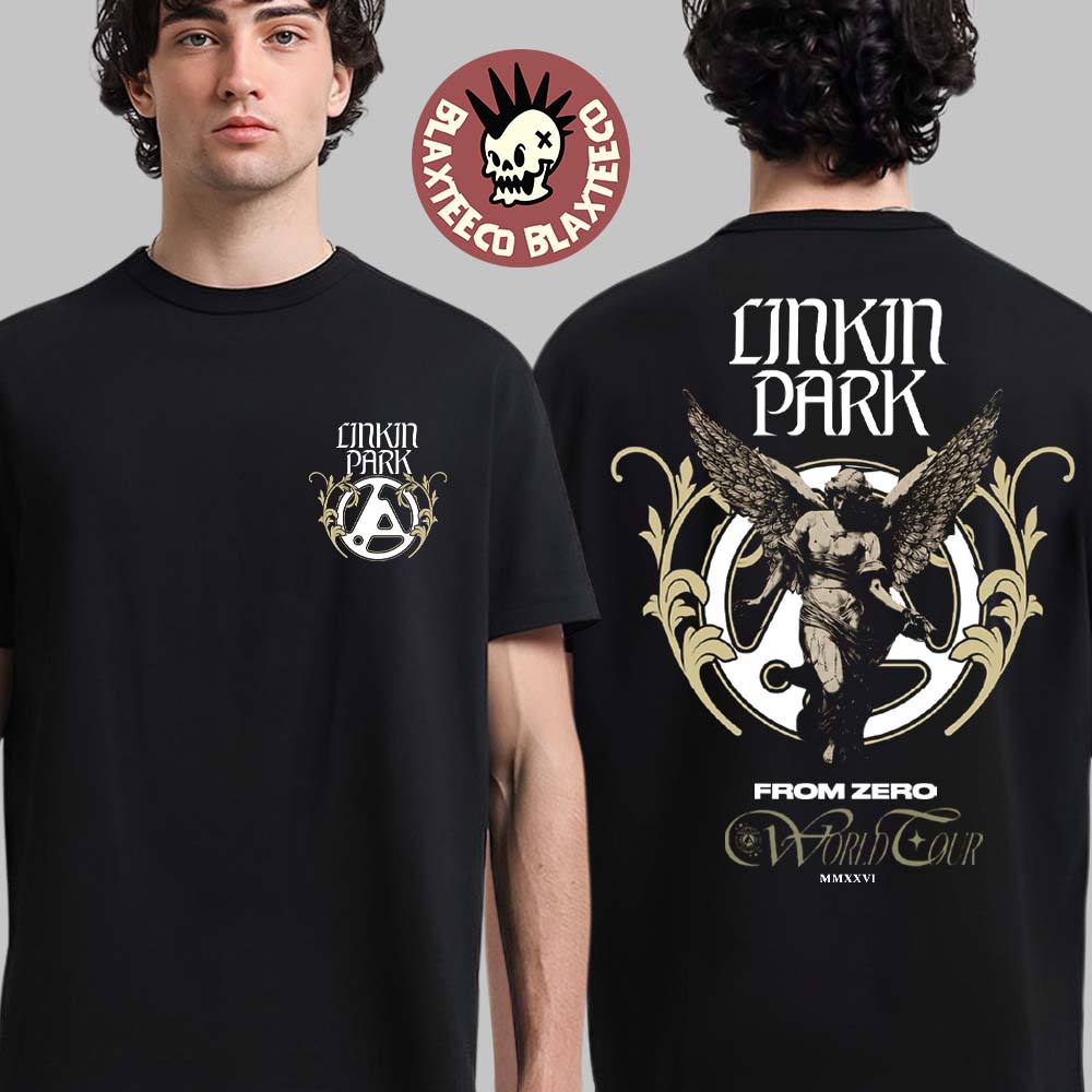 Linkin Park Munich Germany 2026 Exclusive Event Tee At Allianz Arena On 11 And 12 June 2026 From Zero Angel Black T-Shirt