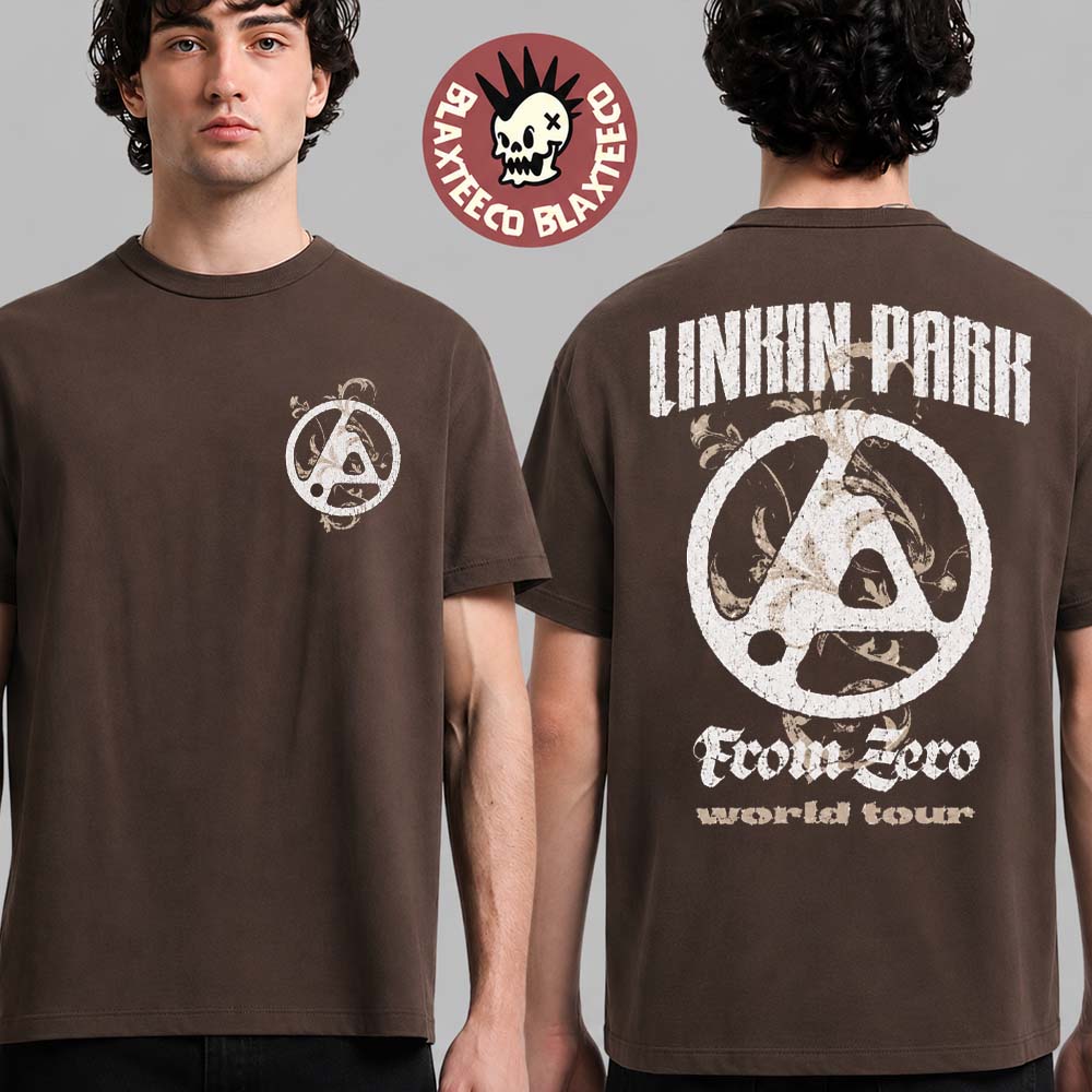 Linkin Park Munich Germany 2026 Exclusive Event Tee At Allianz Arena On 11 And 12 June 2026 From Zero Ornate Brown T-Shirt