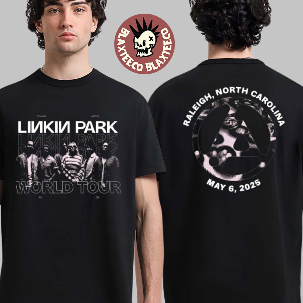 Linkin Park Raleigh North Carolina At Lenovo Center On May 6 2025 From Zero World Tour Exclusive Two Sided T-Shirt