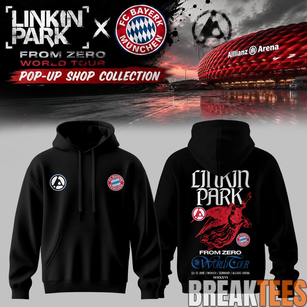 Linkin Park x FC Bayern Munich From Zero World Tour Black Hoodie