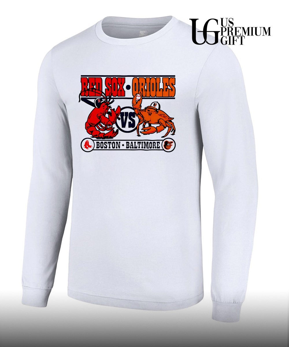 Lobster Boston Red Sox vs Crab Baltimore Orioles baseball shirt