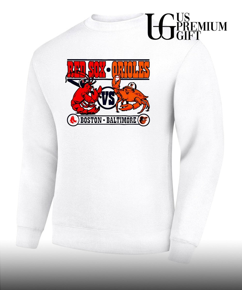 Lobster Boston Red Sox vs Crab Baltimore Orioles baseball shirt