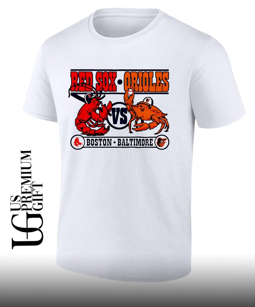 Lobster Boston Red Sox vs Crab Baltimore Orioles baseball shirt