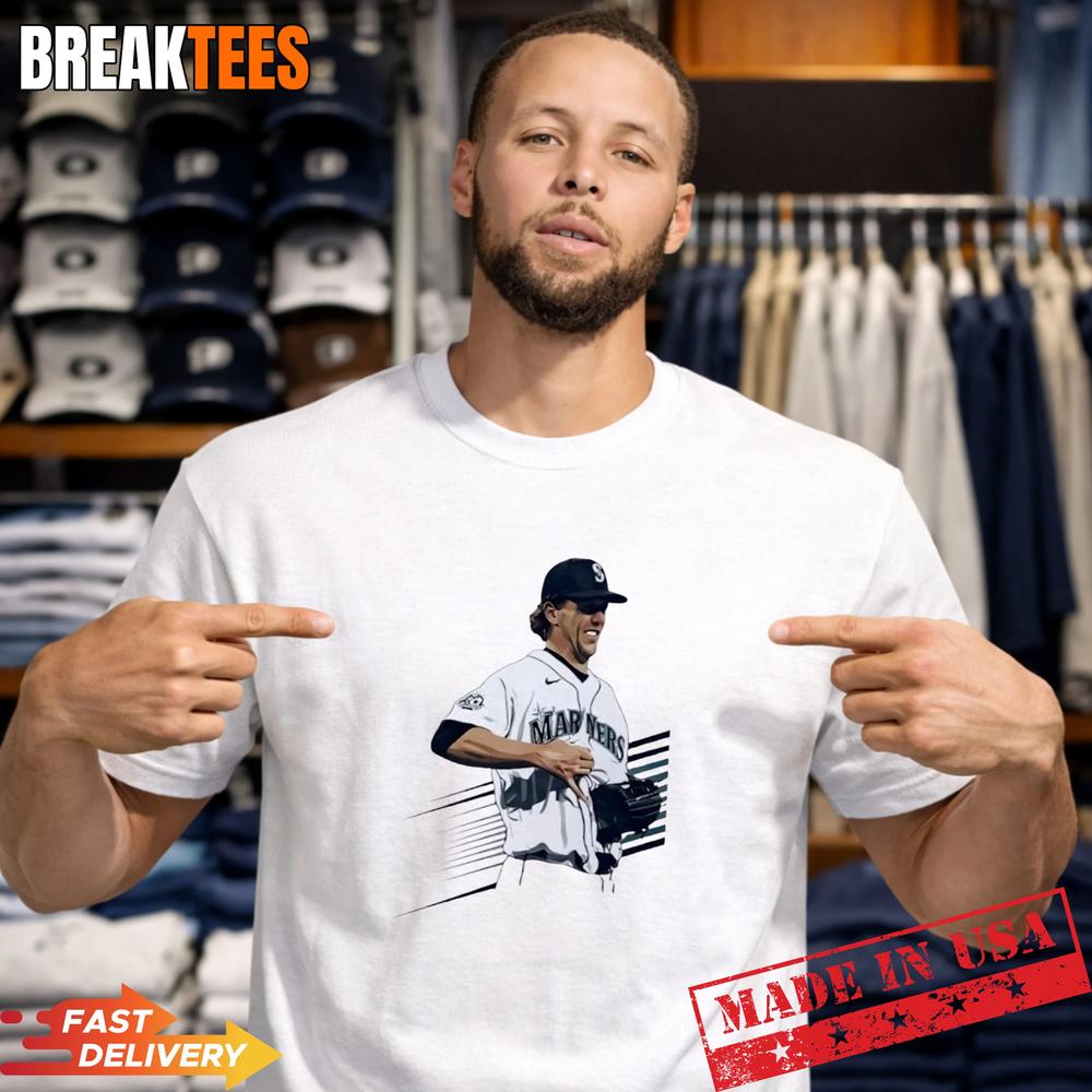 Logan Gilbert baseball pitcher catches ball in Seattle Mariners baseball T-Shirt