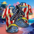 Los Angeles Chargers American Flag Patriotic Hawaiian Shirt