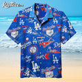 Los Angeles Dodgers Baseball Floral Aloha Hawaiian Shirt