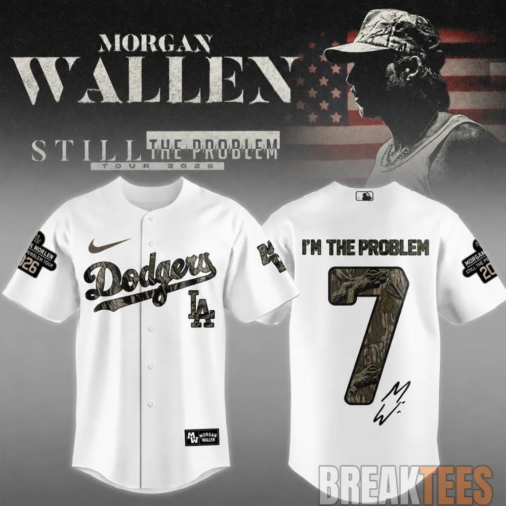 Los Angeles Dodgers Morgan Wallen Still The Problem Tour 2026 Baseball Jersey