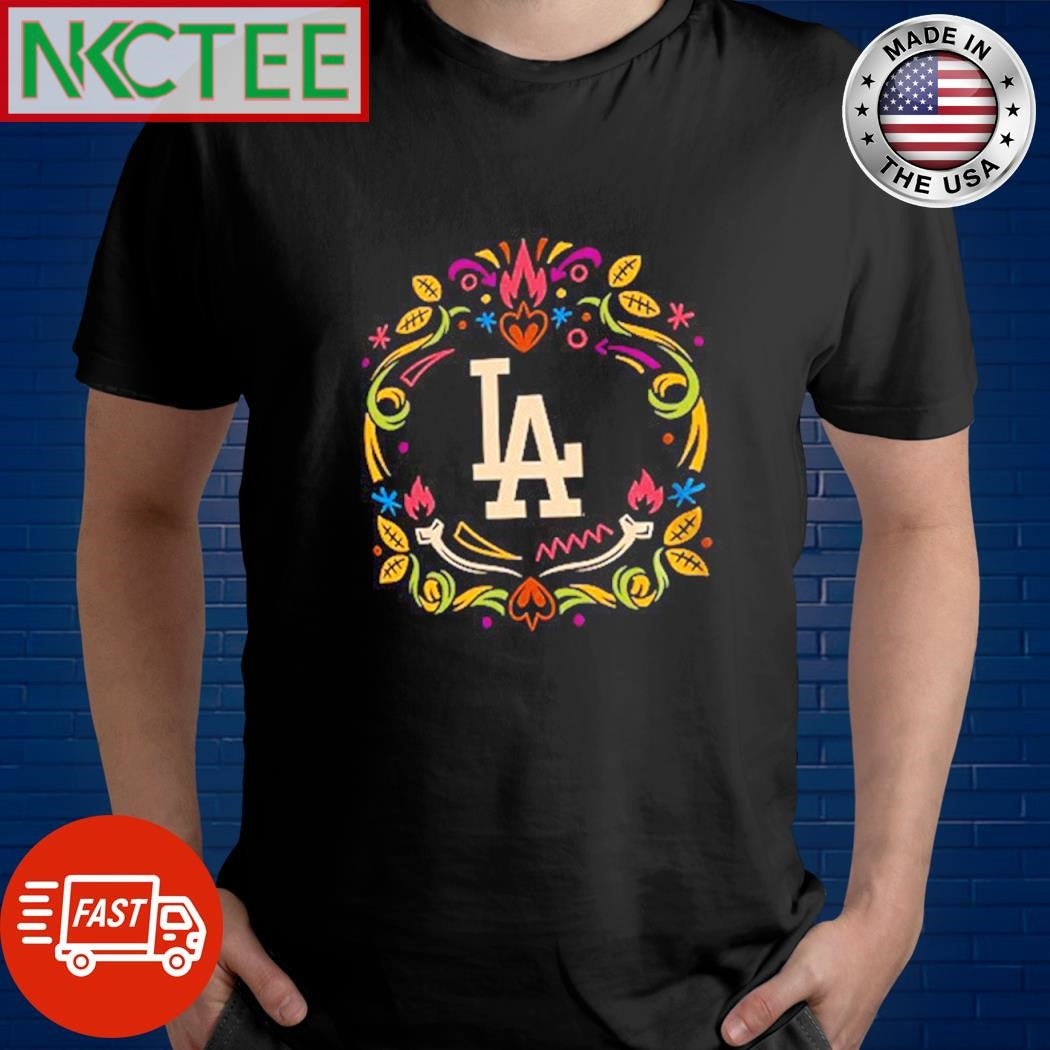 Los Angeles Dodgers New Era Día de los Muertos pattern shirt
