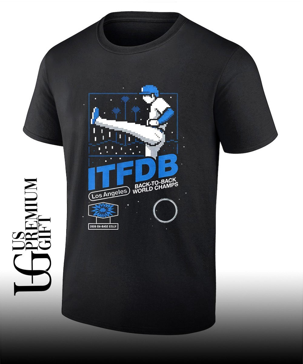 Los Angeles ITFDB back to back Champs pixel 8 bit shirt
