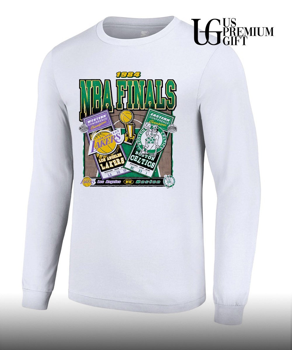 Los Angeles Lakers vs Boston Celtics 1984 NBA Finals dueling vintage shirt