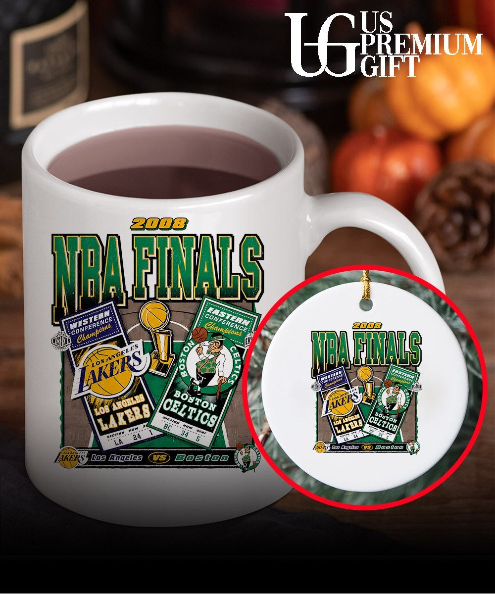 Los Angeles Lakers vs Boston Celtics 2008 NBA Finals dueling vintage shirt