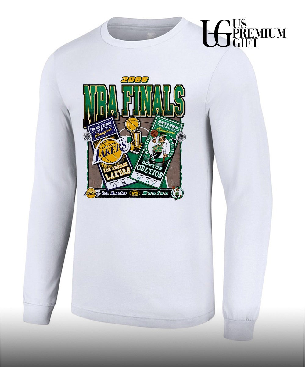 Los Angeles Lakers vs Boston Celtics 2008 NBA Finals dueling vintage shirt