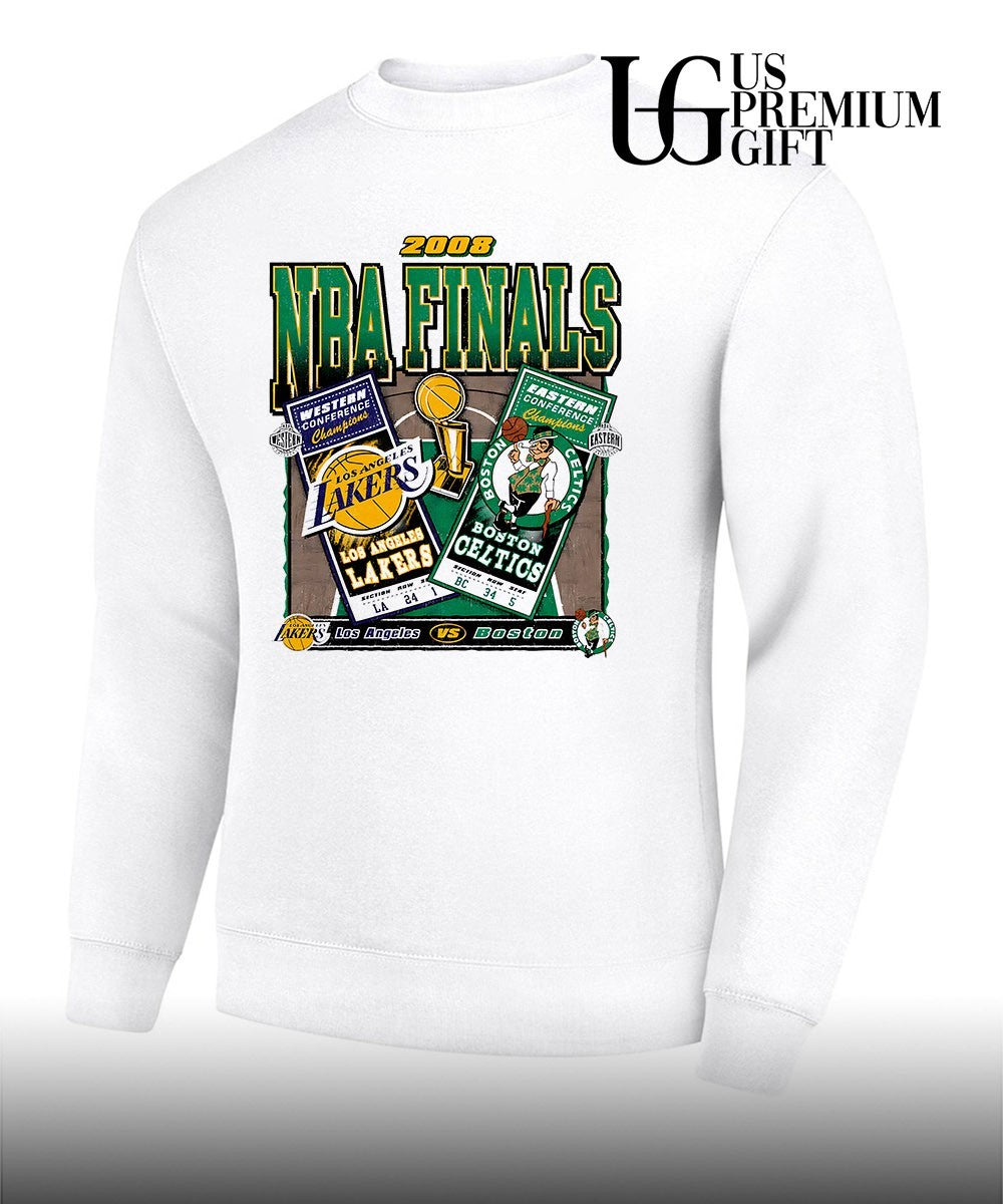 Los Angeles Lakers vs Boston Celtics 2008 NBA Finals dueling vintage shirt