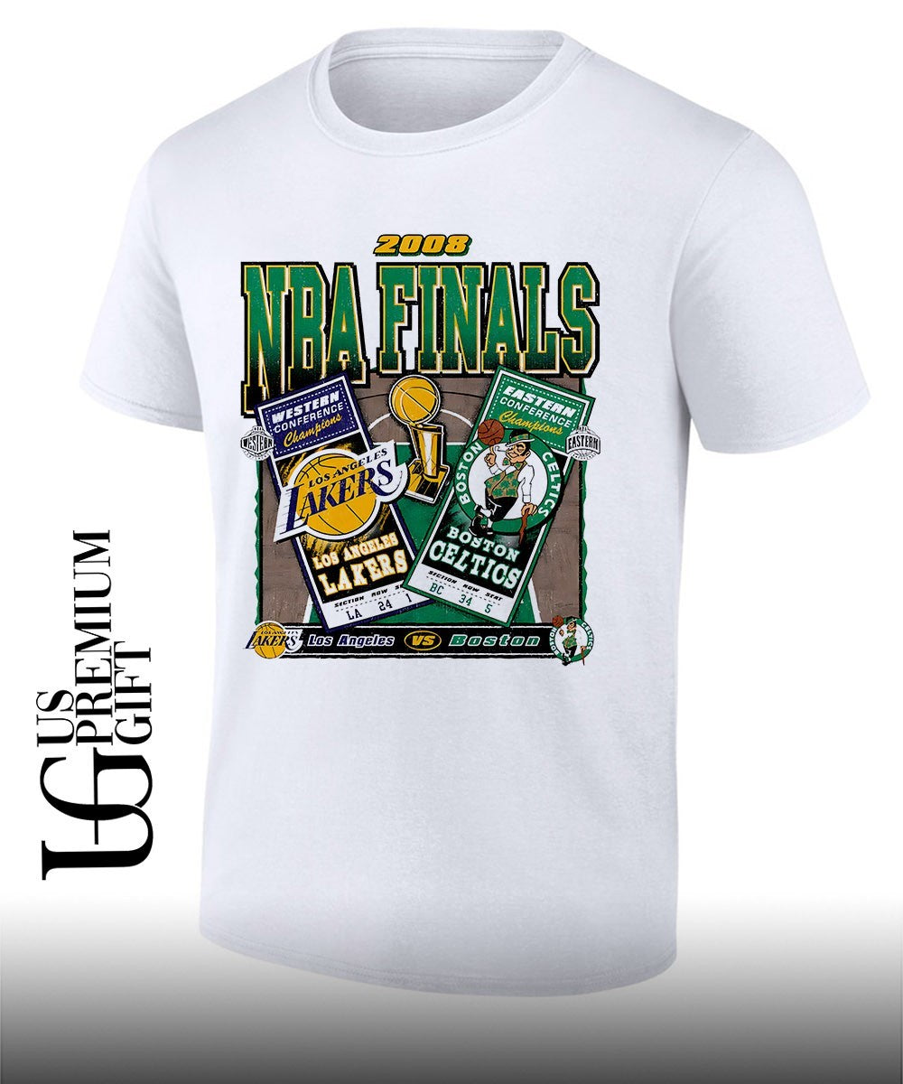 Los Angeles Lakers vs Boston Celtics 2008 NBA Finals dueling vintage shirt