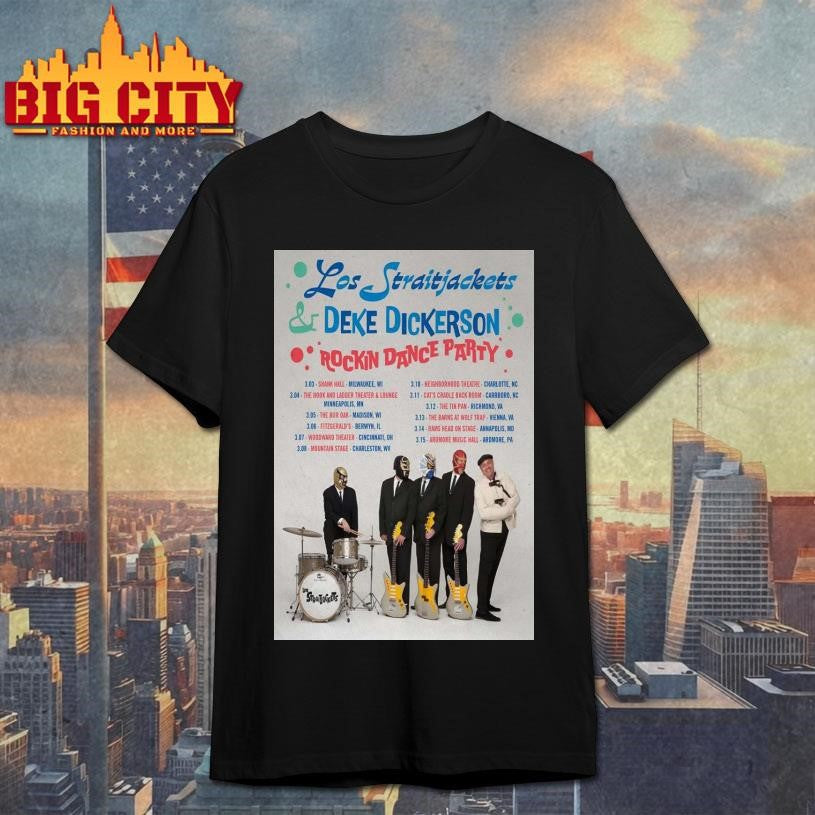 Los Straitjackets Rockin Dance Party Tour 26 Poster shirt