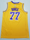 Los Angeles Lakers #77 Luka Doncic Lakers 77 Yellow s-xxl Style 1
