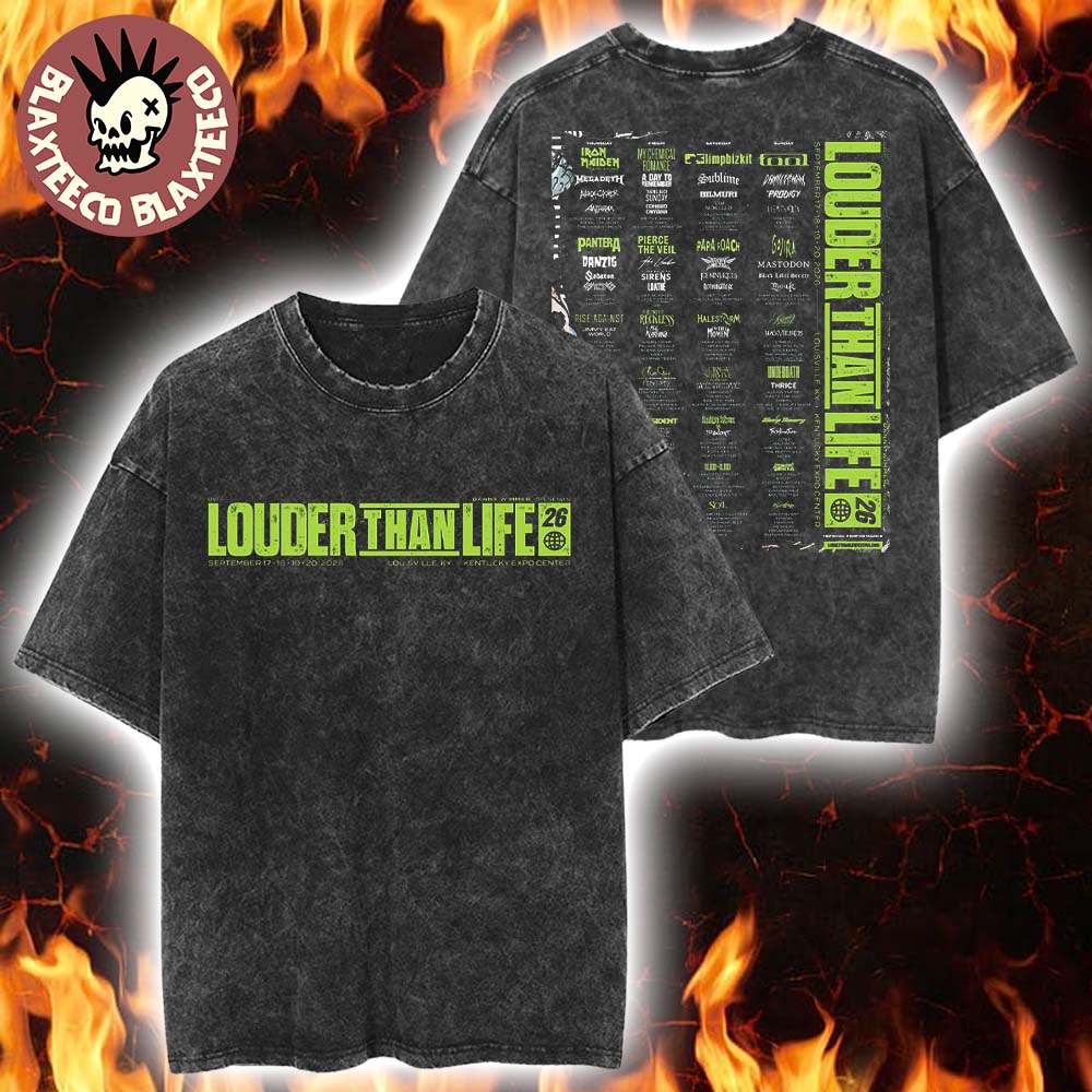Louder Than Life 2026 Full Lineup For Festival In Louisville Kentucky At Kentucky Expo Center On September 17 18 19 20 2026 Retro Washed Tee