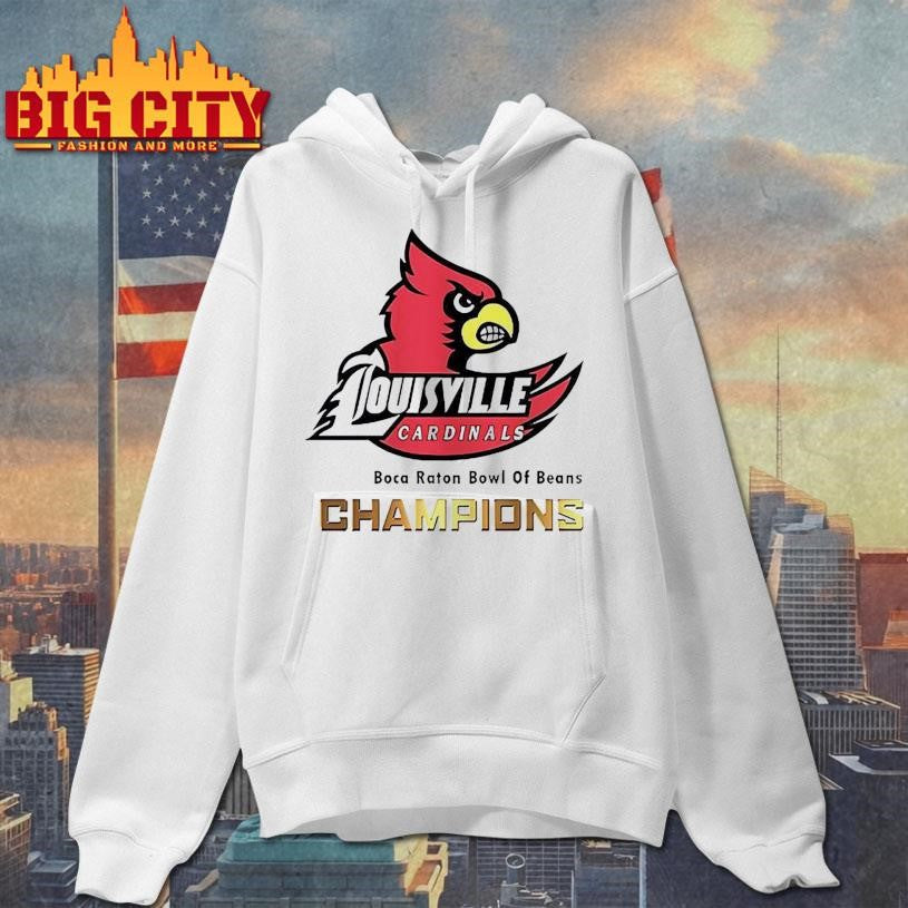 Louisville Football Roca Raton Bowl of Beans Champions logo Shirt