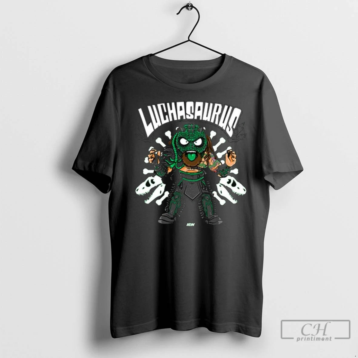 Luchasaurus Back From Long Sleve T Shirts