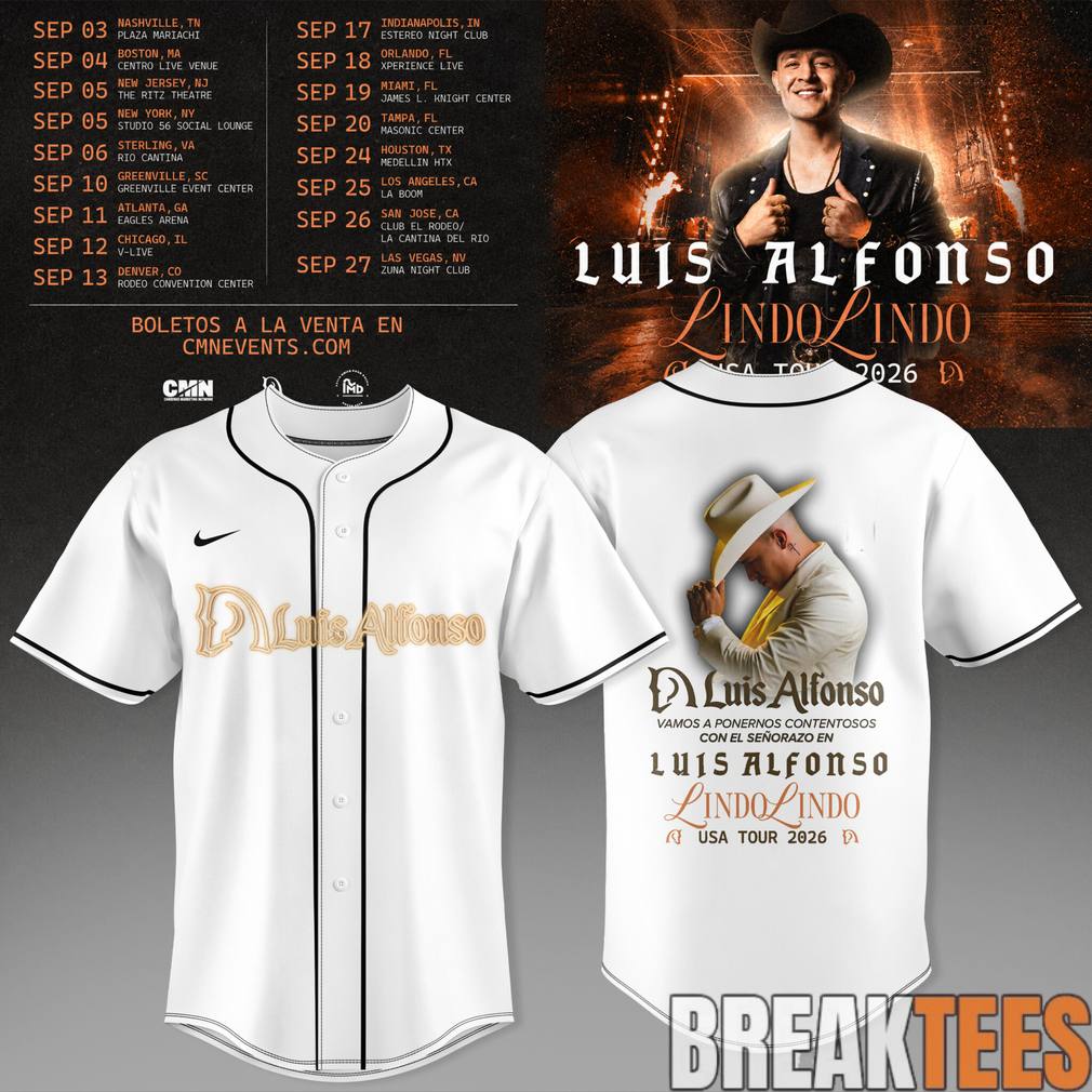 Luis Alfonso Lindo Lindo USA Tour 2026 Baseball Jersey