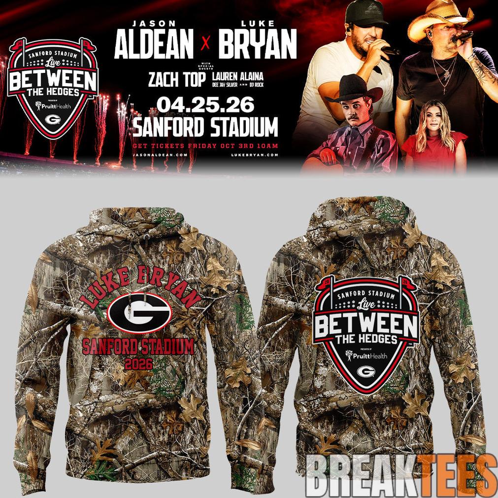 Luke Bryan x Jason Aldean ‘Live Between The Hedges’ At Sanford Stadium Limited Hoodie