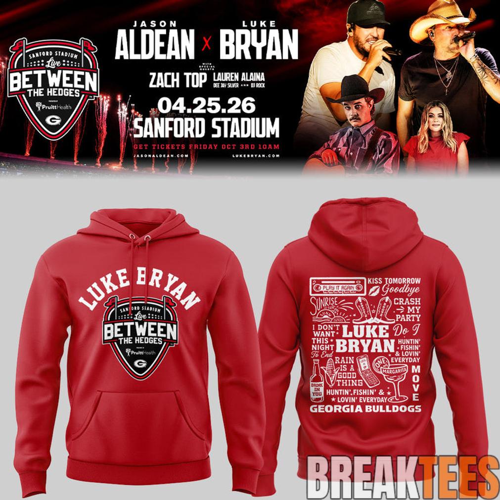 Luke Bryan x Jason Aldean ‘Live Between The Hedges’ At Sanford Stadium Limited Hoodie