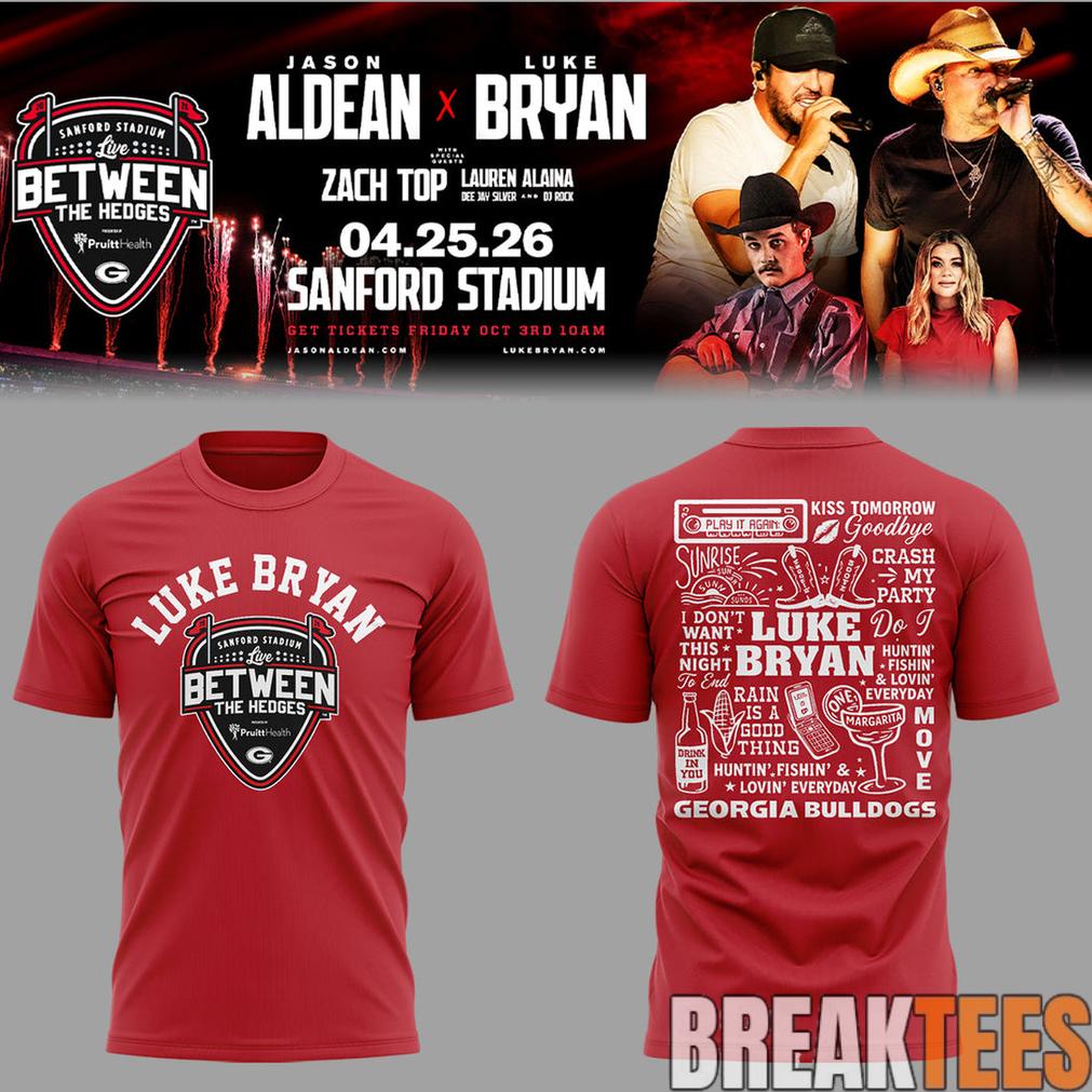Luke Bryan x Jason Aldean ‘Live Between The Hedges’ Limited Edition T-Shirt
