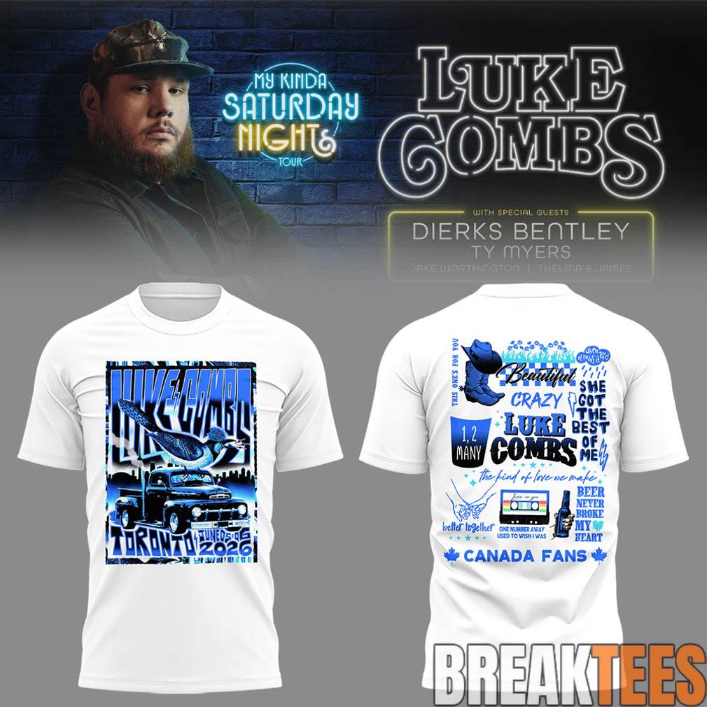 Luke Combs “My Kinda Saturday Night Tour” 2026 x Toronto Blue Jays Shirt