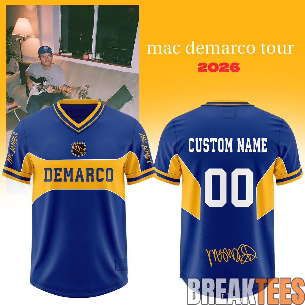 Mac Demarco 2026 World Tour Custom Football Jersey