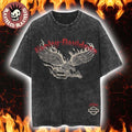 Machine Gun Kelly Harley Davidson X MGK Lost Americana Merch Flying Eagle Mineral Wash Vintage Tee