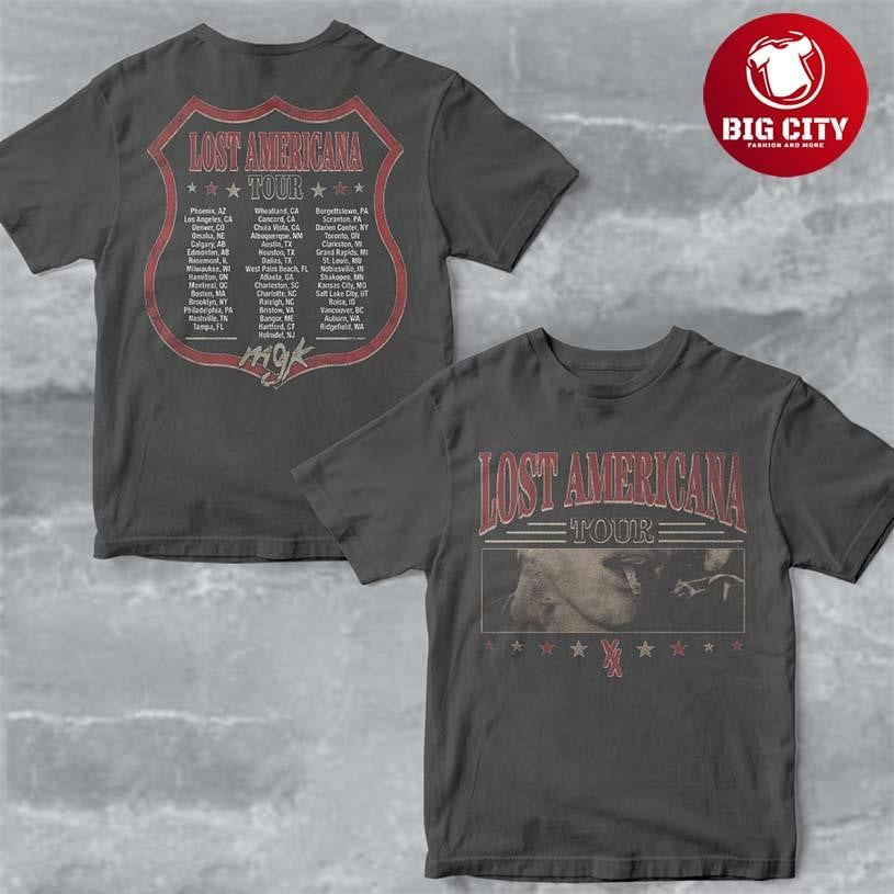 Machine Gun Kelly MGK Lost Americana Tour 2025 2026 New Two Sided Shirt