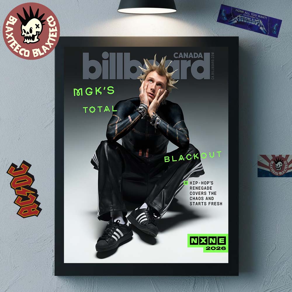 Machine Gun Kelly MGK On The Cover Of Billboard Canada 2026 MGK’s Total Blackout Home Decor Poster Canvas