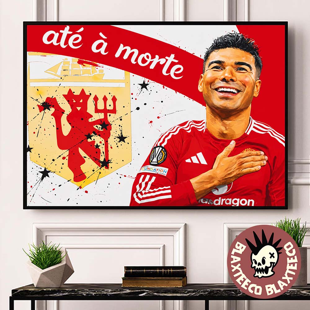 Manchester United Honors Casemiro Até à morte Last Home Appearance Home Decor Poster Canvas