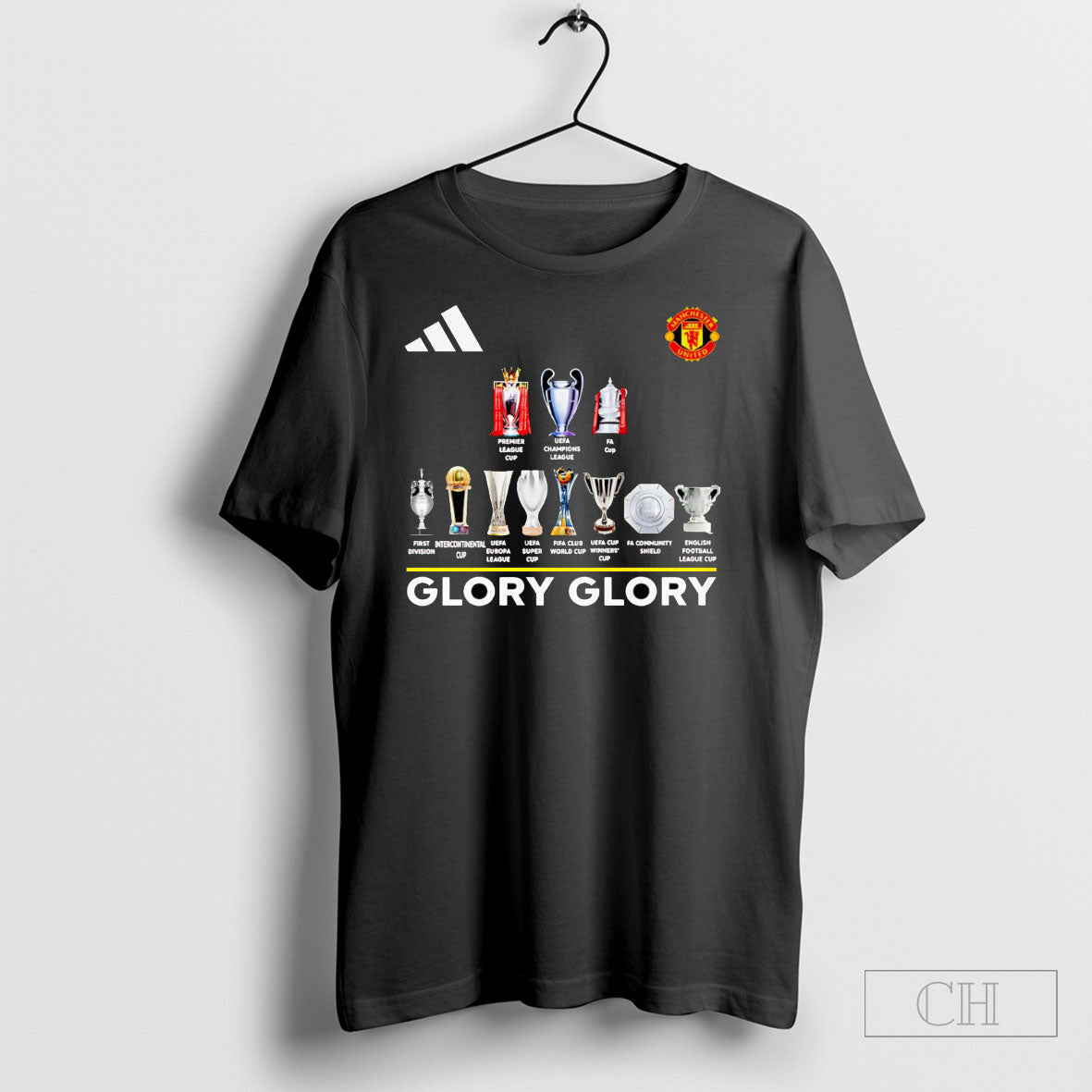 Manchester United Glory Glory Trophies Shirt Hoodie Teee