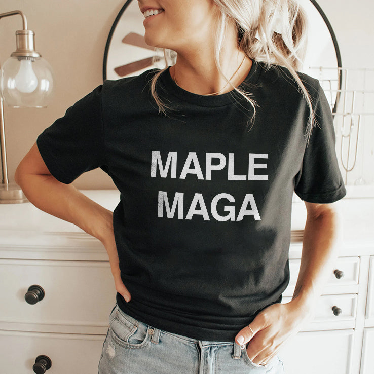 Maple Maga Shirt Canada For Trump