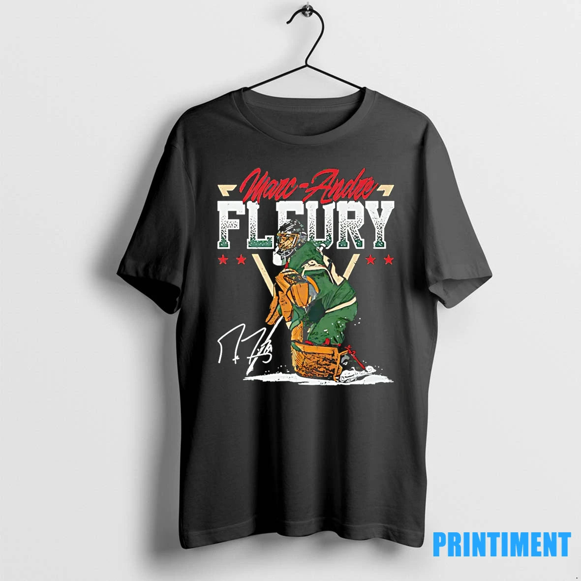 Marc Andre Fleury Minnesota Wild Triangle Name Signature Tshirts Sweater