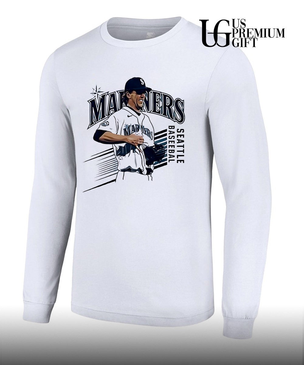 Mariners Logan Gilbert Baseball Pitcher Catches Ball In shirt