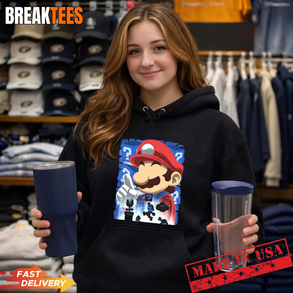 Mario classic blue jumpman video Game vintage Shirt