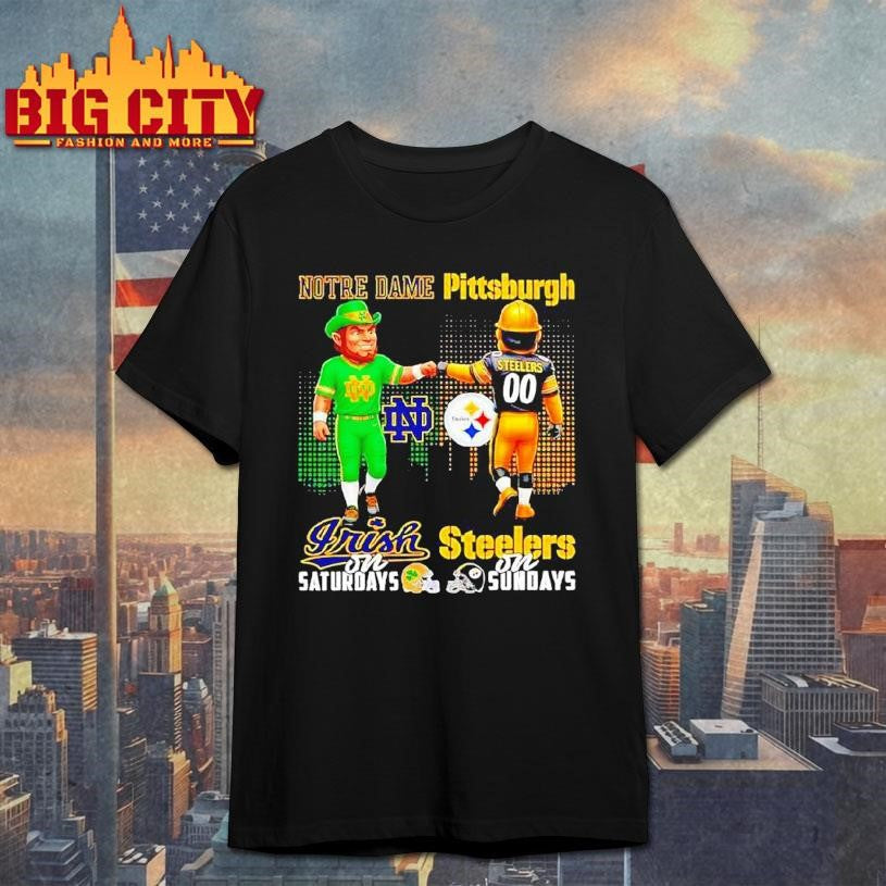 Mascot Of Notre Dame Irish On Saturdays And Pittsburgh Slers On Sundays Shirt